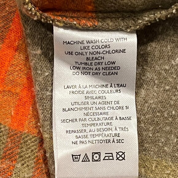 Urban Outfitters BDG Andy Distressed Flannel Shirt, NWT, Orange,  S - Picture 7 of 12